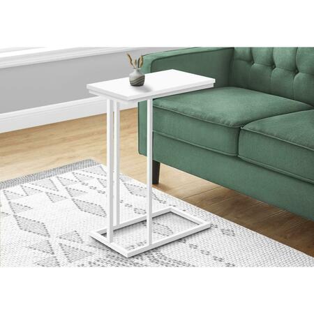 DAPHNES DINNETTE 25.25 in. White & Black Metal Accent Table DA3067118